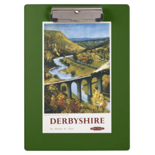 Monsal Tal, Zug und Viaduct British Rail Klemmbrett