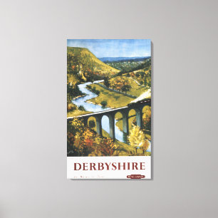 Monsal Tal, Zug und Viaduct British Rail Leinwanddruck