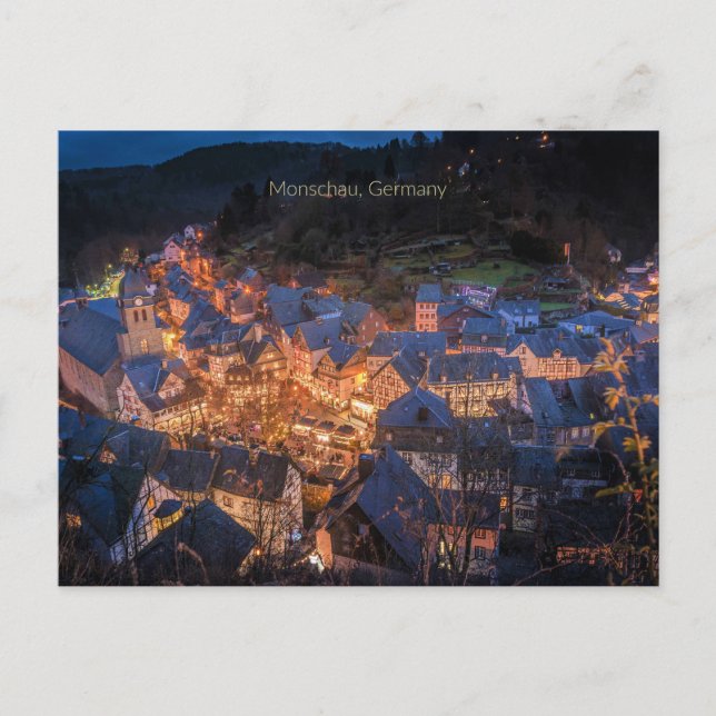 Monschau, Deutschland, Festsaison, Postkarte (Vorderseite)