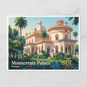 Monserrate-Palast Sintra Portugal Postkarte