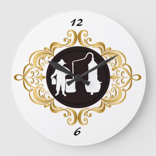 Monshine Horloge avec silhouettes blanches (Recto)