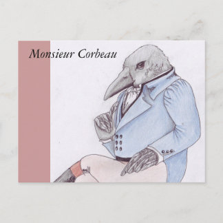Monsieur Corbeau Postcard Postkarte