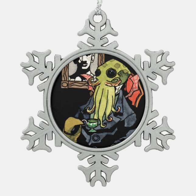 Monsieur Cthulhu - ornement de flocon de neige (Devant)