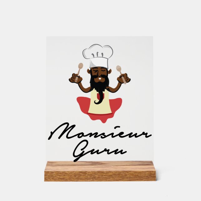Monsieur Guru Acrylschild (Vorderseite)