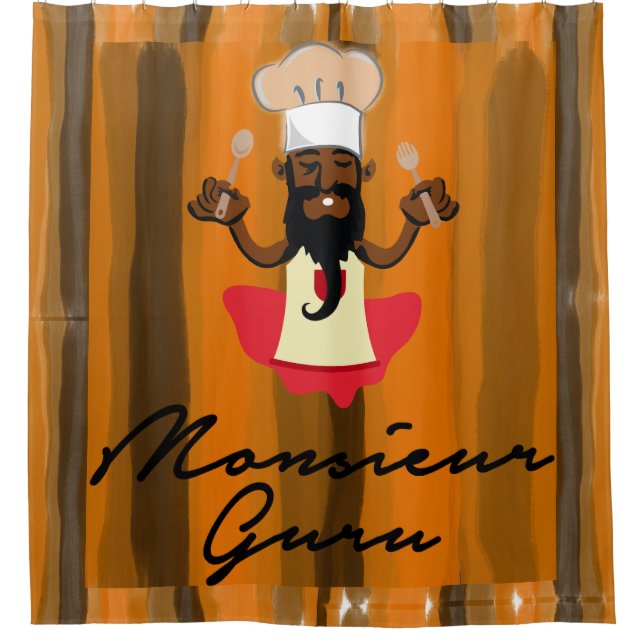 Monsieur Guru Duschvorhang (Vorderseite)
