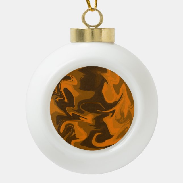 Monsieur Guru Keramik Kugel-Ornament (Vorderseite)