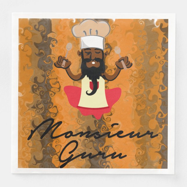 Monsieur Guru Serviette (Vorderseite)