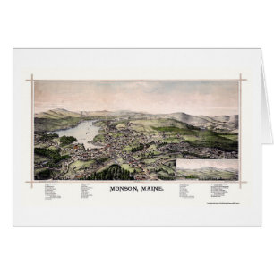 Monson, JE carte panoramique - 1889