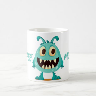 Monster/Alien/Cartoon/Blau Kaffeetasse