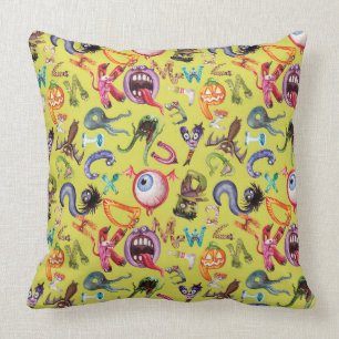Monster-Alphabet-Muster Kissen