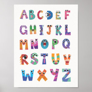 Monster-Alphabet Poster