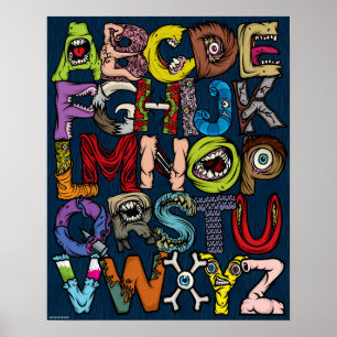 Monster Alphabet Poster