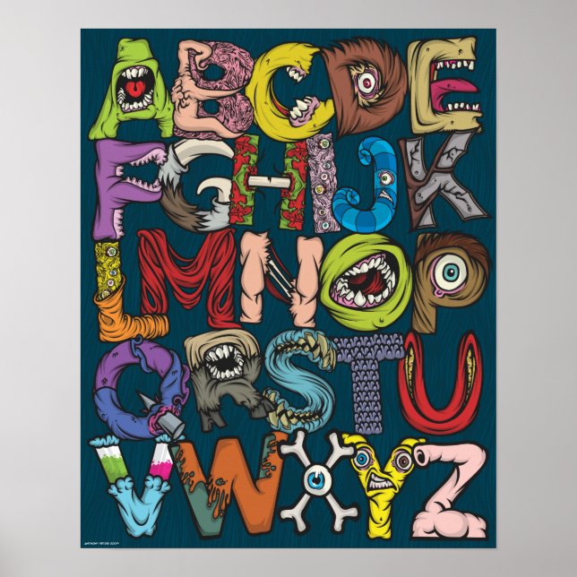 Monster Alphabet Poster (Vorne)