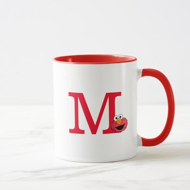 Monster am Ende dieser Geschichte | Elmo Monogram Tasse (Rechts)