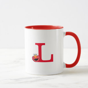 Monster am Ende dieser Geschichte Elmo Monogram Tasse