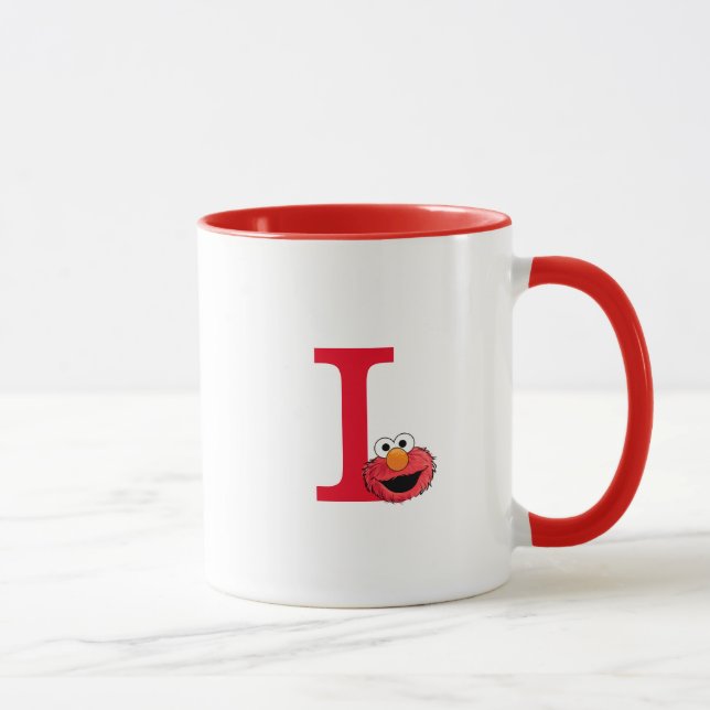 Monster am Ende dieser Geschichte | Elmo Monogram  Tasse (Rechts)