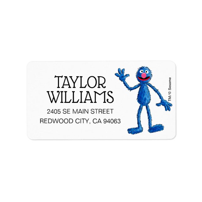 Monster am Ende dieser Geschichte | Grover Adressaufkleber (Vorne)