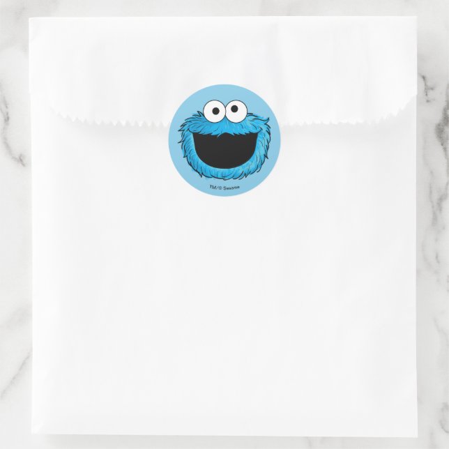Monster am Ende dieser Geschichte | Krümelmonster Runder Aufkleber (Tasche)