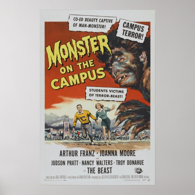 Monster auf dem Campus Classic Horror Poster (Vorne)