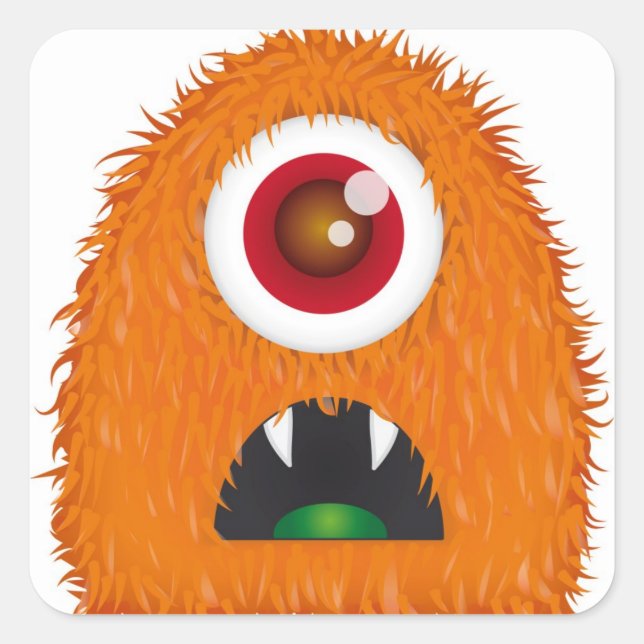 Monster-Aufkleber Quadratischer Aufkleber (Vorderseite)