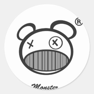 Monster-Aufkleber Runder Aufkleber