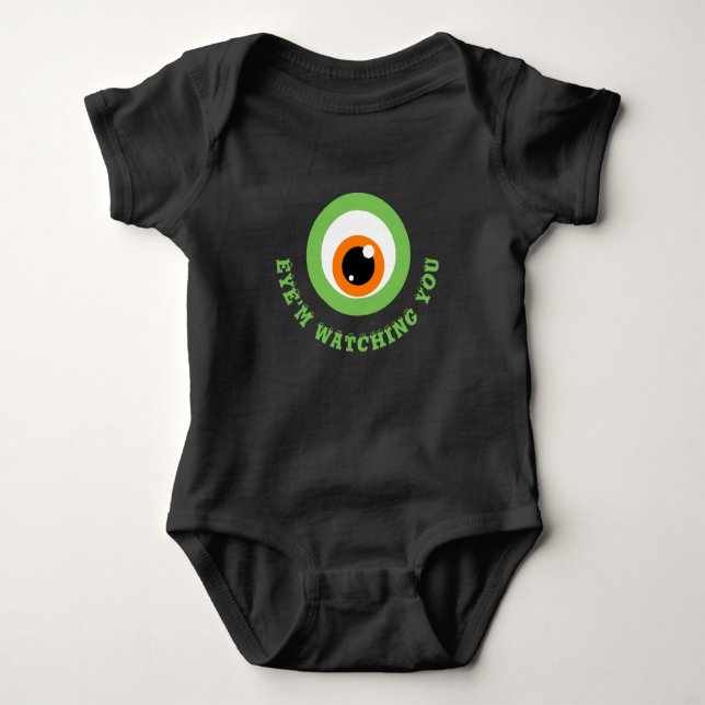 Monster-Augen-Wortspiel-Baby-Bodysuit Baby Strampler (Vorderseite)