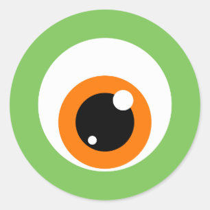 Monster-Augenkleber Runder Aufkleber