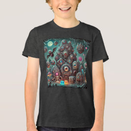 Monster aus dem Mondkrebs-Augapfel-Invasion Tri-Blend Shirt