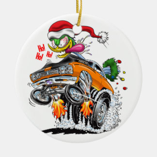 Monster-Auto-Sankt-Vogel Ho! Ho! Ho! Keramik Ornament