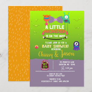 Monster Baby Shower - Sie haben ein Monster erscha Einladung