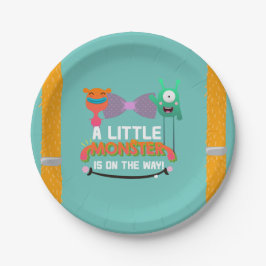 Monster Baby Shower - Sie haben ein Monster erscha Pappteller