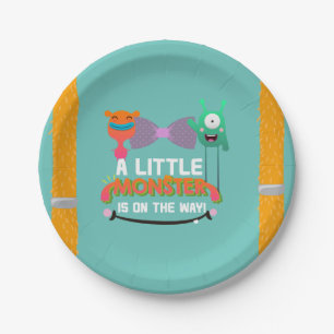 Monster Baby Shower - Sie haben ein Monster erscha Pappteller