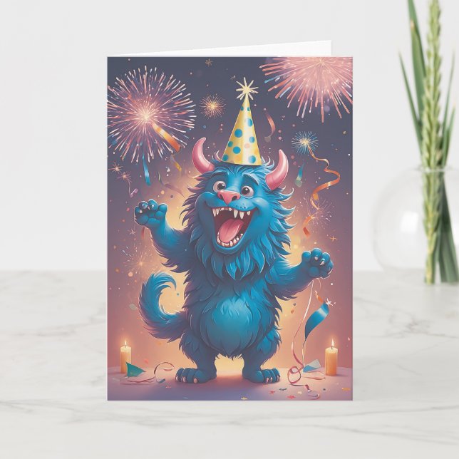 Monster Bash Birthday Karte (Vorderseite)