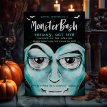 Monster Bash Fun Spooky Vampire Halloween Party