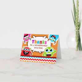 Monster-Bash-Geburtstagsparty Dankeskarte