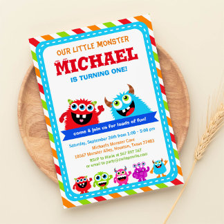 Monster Bash Geburtstagsparty Einladung