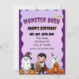 Monster Bash, Halloween birthday Einladung