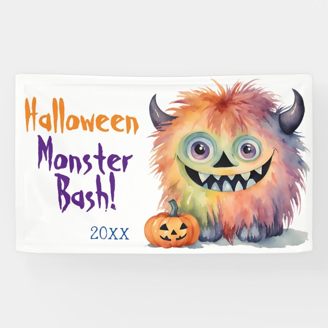 Monster Bash Halloween-Party Banner (Horizontal)