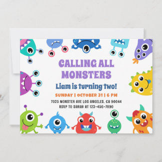 Monster Bash Party laden Einladung