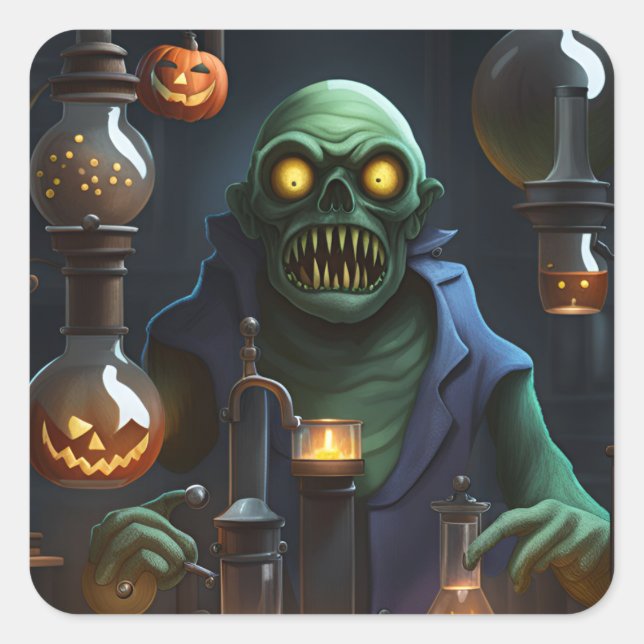 Monster Beakers Halloween Stickers (Vorderseite)