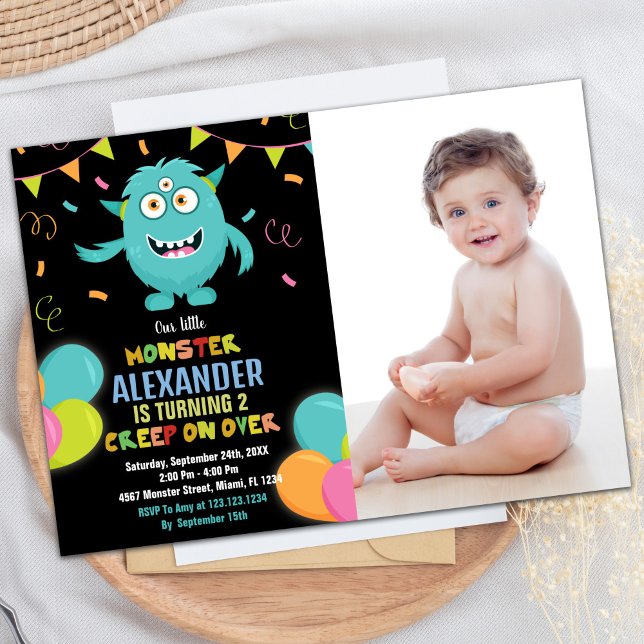Monster Birthday Einladungen Ballons Foto (Monster Birthday Invitations Ballons photo)