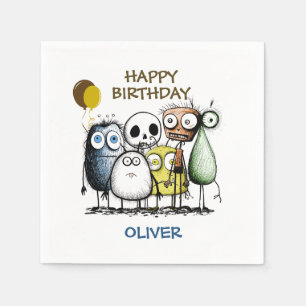 Monster Birthday Serviette
