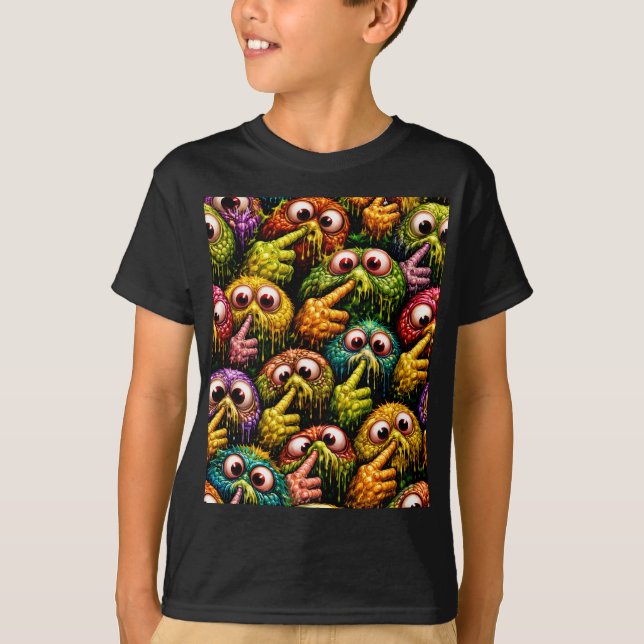 Monster Booger Party Funny Gross-Out T-Shirt (Vorderseite)