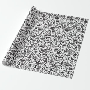 Monster Boys: Handgezeichnetes Muster Geschenkpapier
