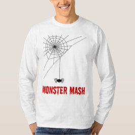 Monster-Brei-Halloween-Spinnen-Netz T-Shirt