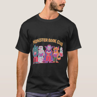 Monster Buchclub Retro 70er Halloween Bücherwurm T-Shirt