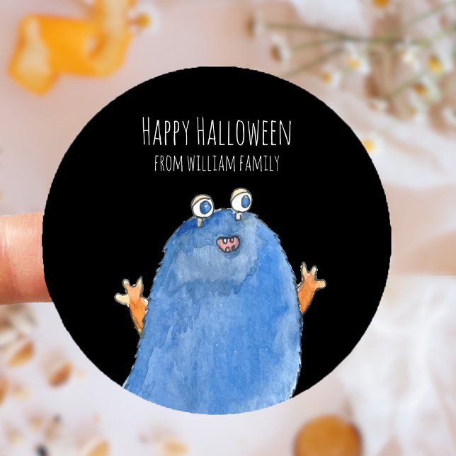 Monster Candy Happy Halloween Runder Aufkleber (Monster Candy Happy Halloween Classic Round Sticker)