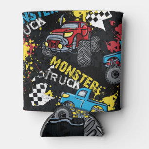 Monster Car: Abstraktes kindisch Muster Dosenkühler