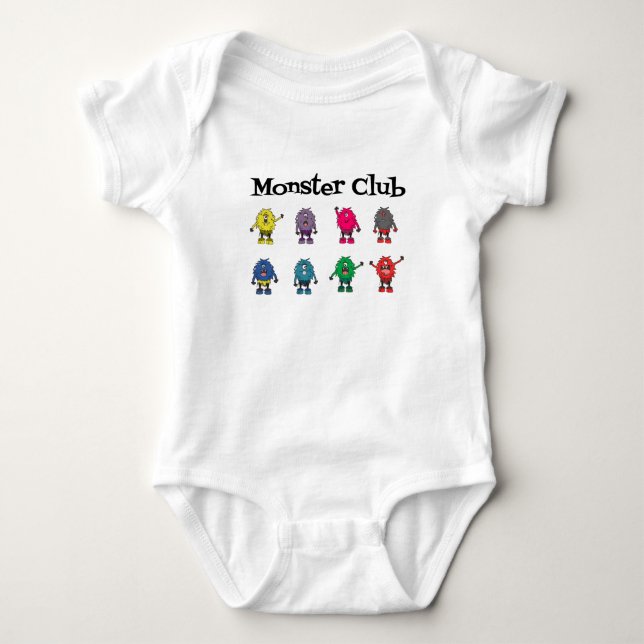 Monster Club Baby Body Anzug Baby Strampler (Vorderseite)