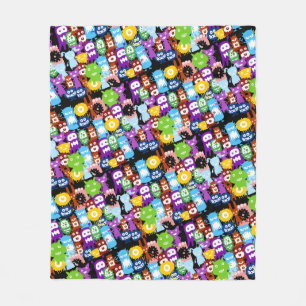 Monster Collage Fleece Blanken